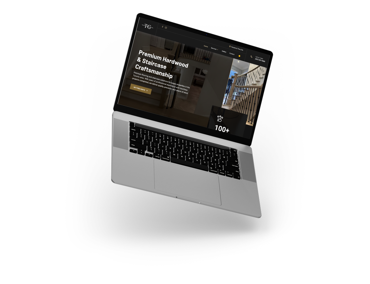 Website on mobile and laptop for a business in
Markham